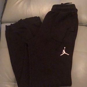 Jordan black fleece joggers with pockets